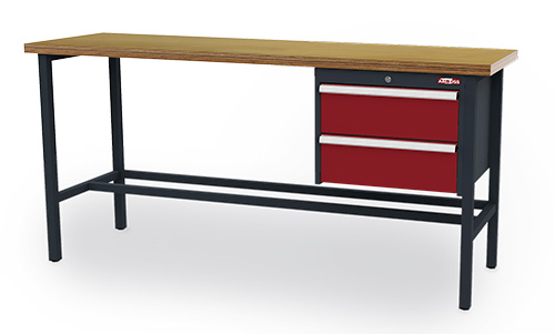AMBOSS Arbeitstisch, BxTxH 2000x600x960 mm, 2 Schubladen