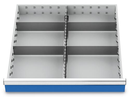 Schubladeneinteilung R 24-24 mit Metalleinteilung für Front 150 mm