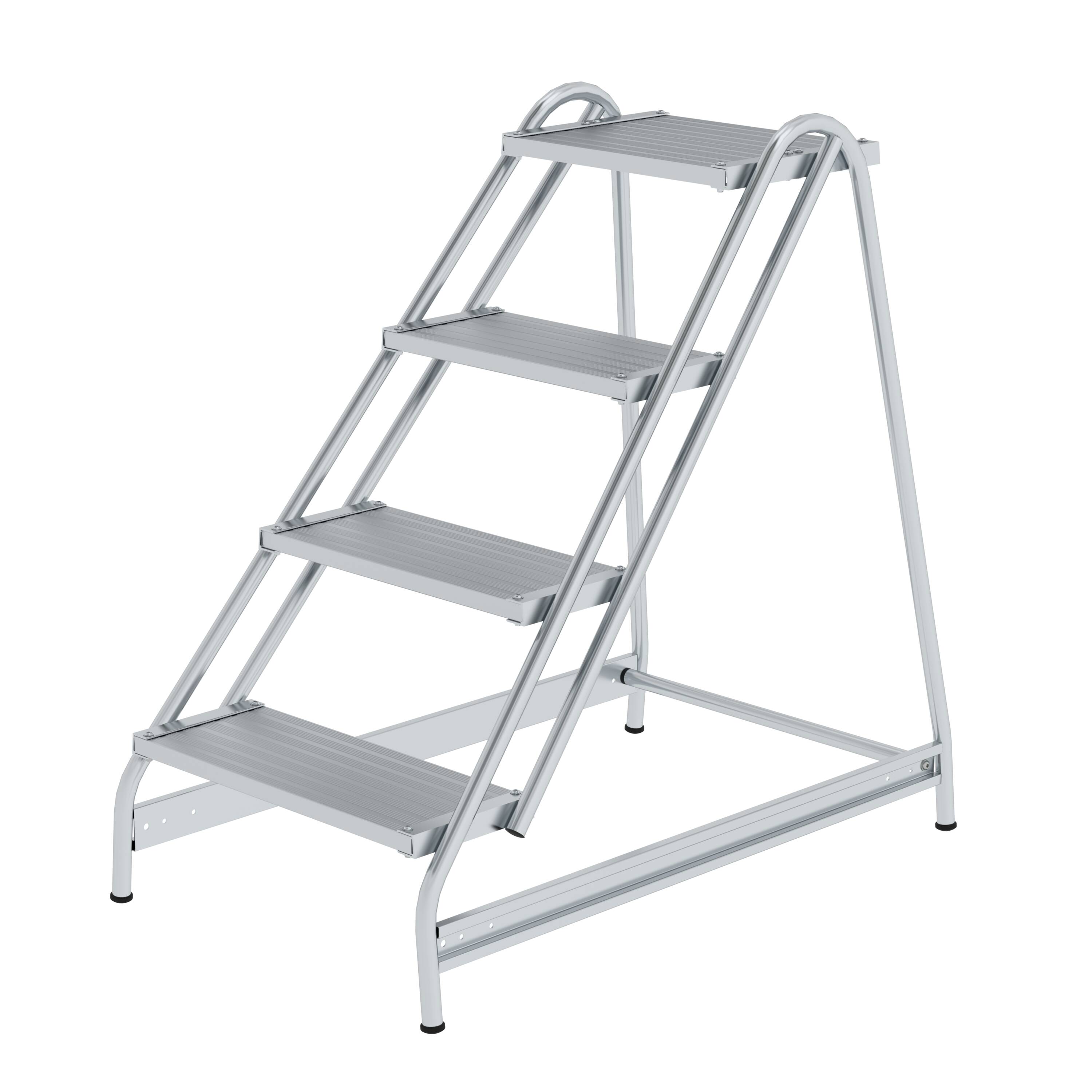 Arbeitspodest einseitig begehbar Aluminium geriffelt 4 Stufen 50052 Arbeitspodest einseitig begehbar Aluminium geriffelt 4 Stufen