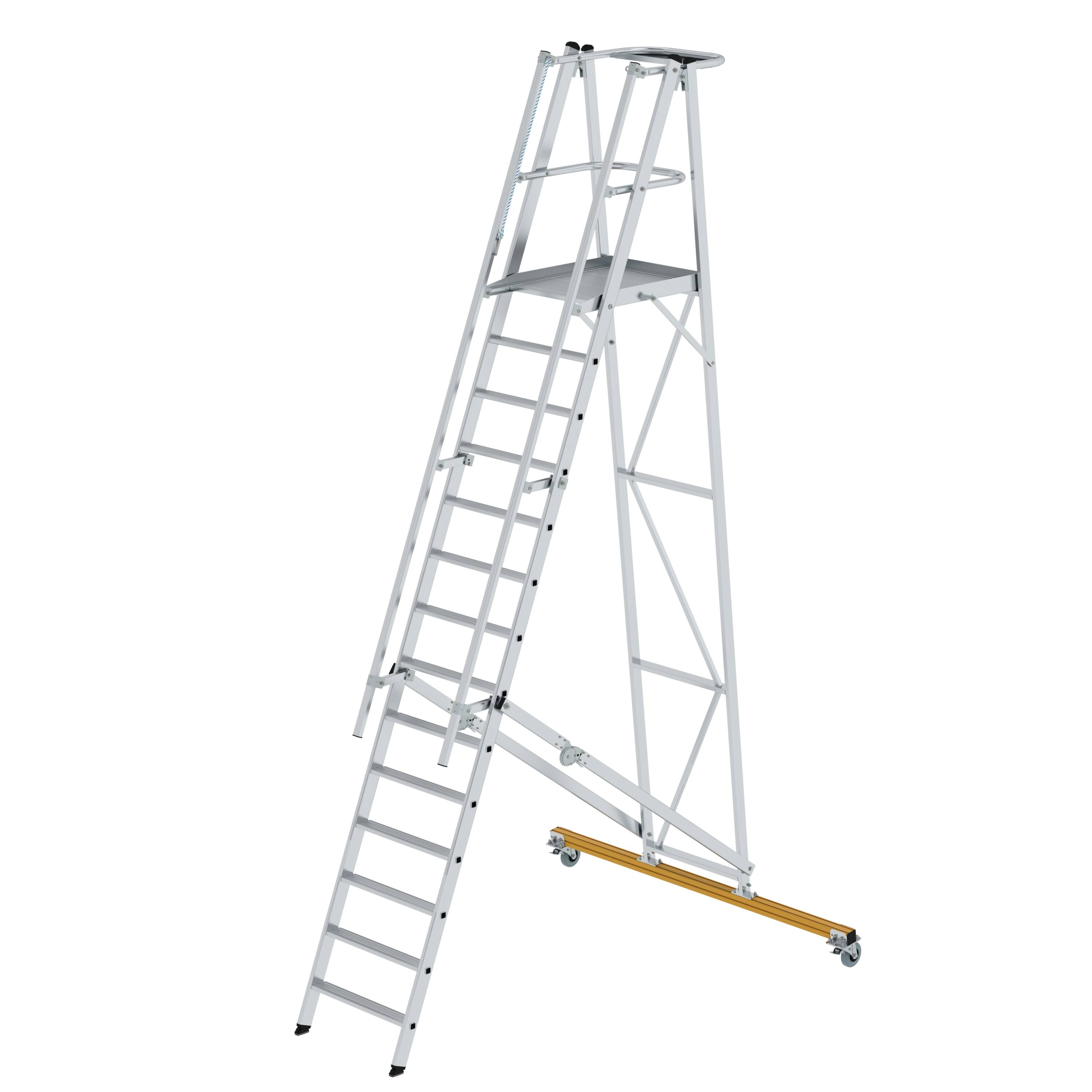 Plattformleiter klappbar und fahrbar 14 Stufen 52314 Plattformleiter klappbar und fahrbar 14 Stufen
