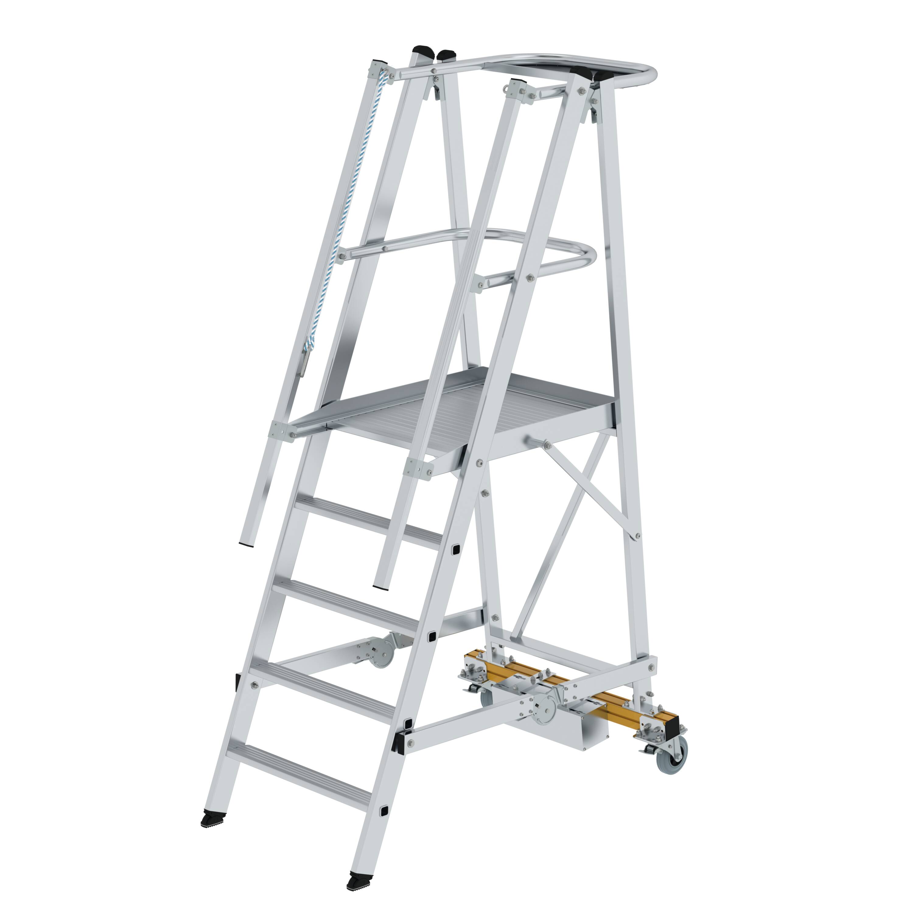 Plattformleiter klappbar mit schmalem Fahrwerk 5 Stufen 52705 Plattformleiter klappbar mit schmalem Fahrwerk 5 Stufen