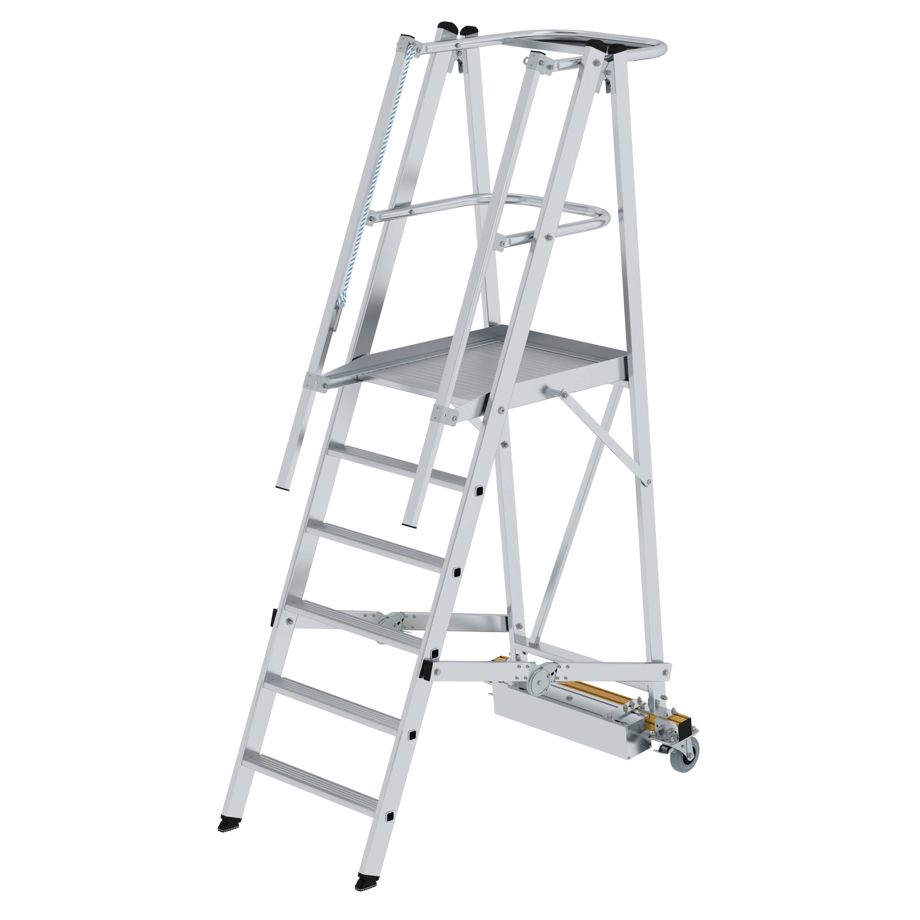 Plattformleiter klappbar mit schmalem Fahrwerk 6 Stufen 52706 Plattformleiter klappbar mit schmalem Fahrwerk 6 Stufen