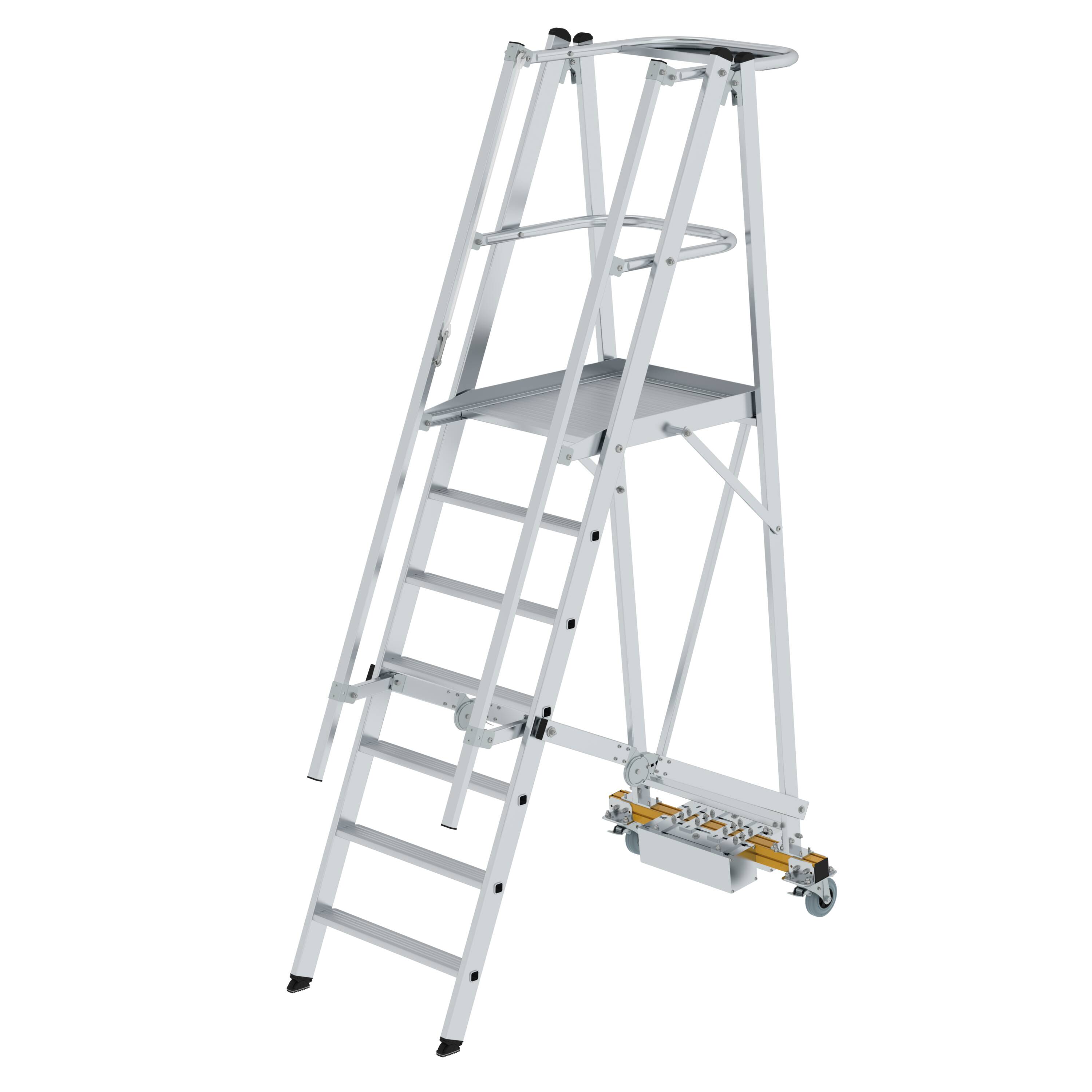 Plattformleiter klappbar mit schmalem Fahrwerk 7 Stufen 52707 Plattformleiter klappbar mit schmalem Fahrwerk 7 Stufen