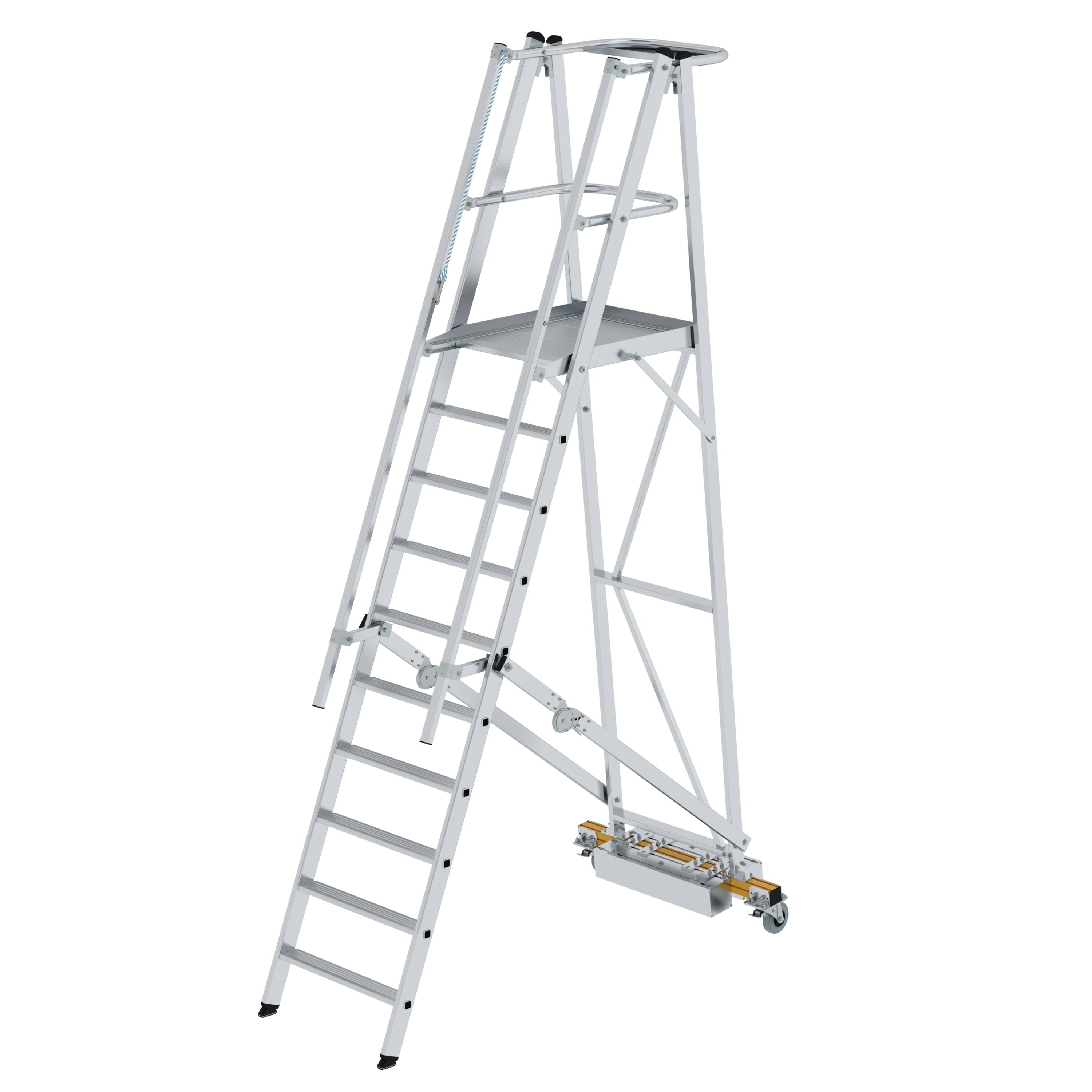 Plattformleiter klappbar mit schmalem Fahrwerk 10 Stufen 52710 Plattformleiter klappbar mit schmalem Fahrwerk 10 Stufen