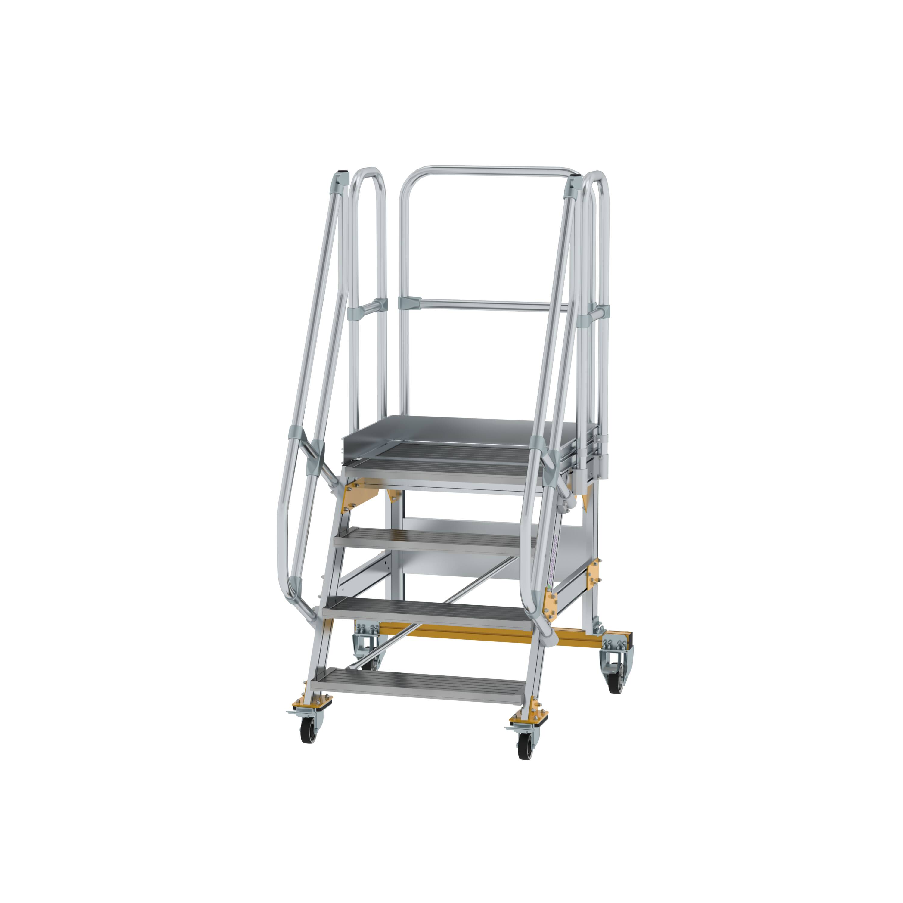 Plattformtreppe fahrbar 60° Stufenbreite 800 mm 4 Stufen 600724 Plattformtreppe fahrbar 60° Stufenbreite 800 mm 4 Stufen