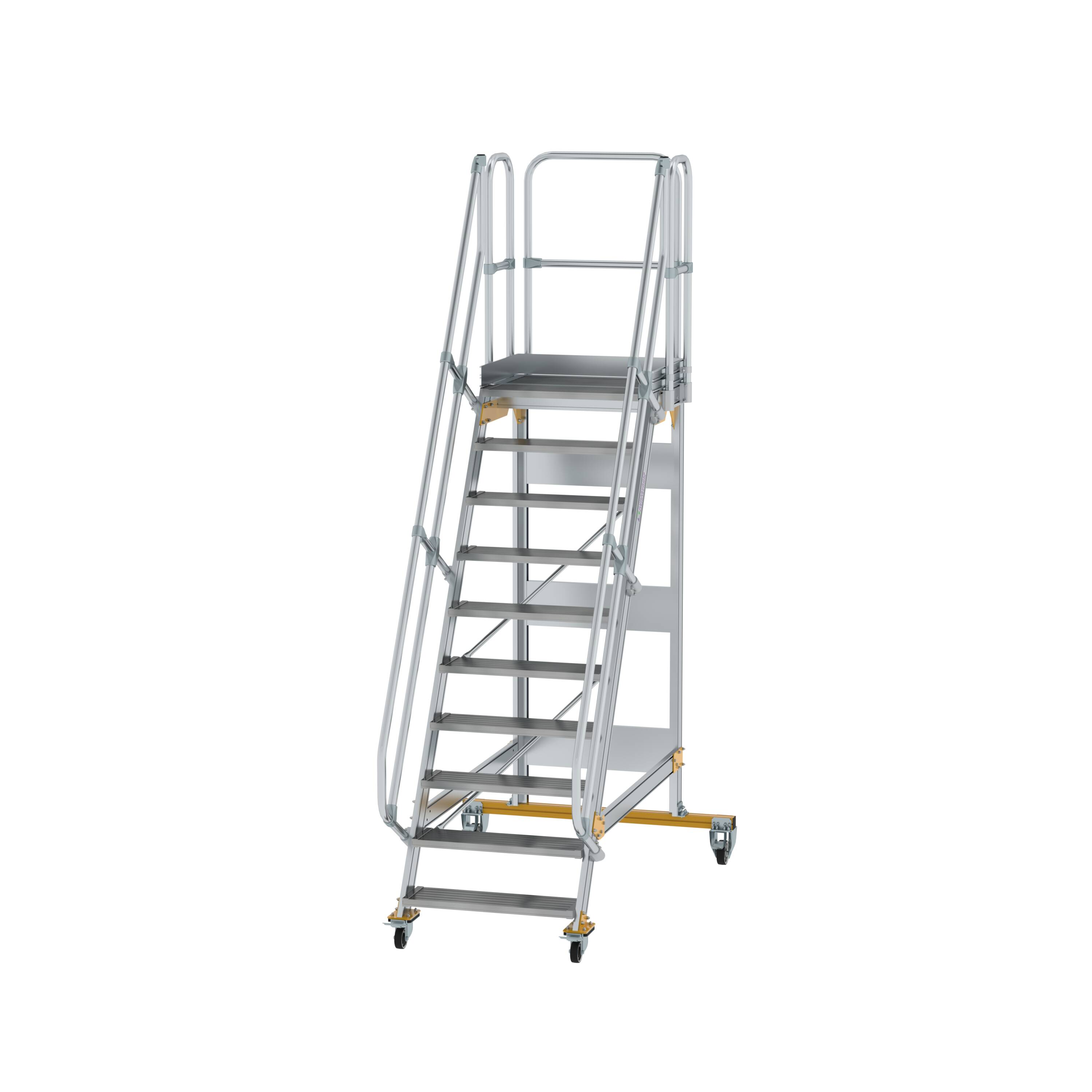 Plattformtreppe fahrbar 60° Stufenbreite 800 mm 10 Stufen 600730 Plattformtreppe fahrbar 60° Stufenbreite 800 mm 10 Stufen