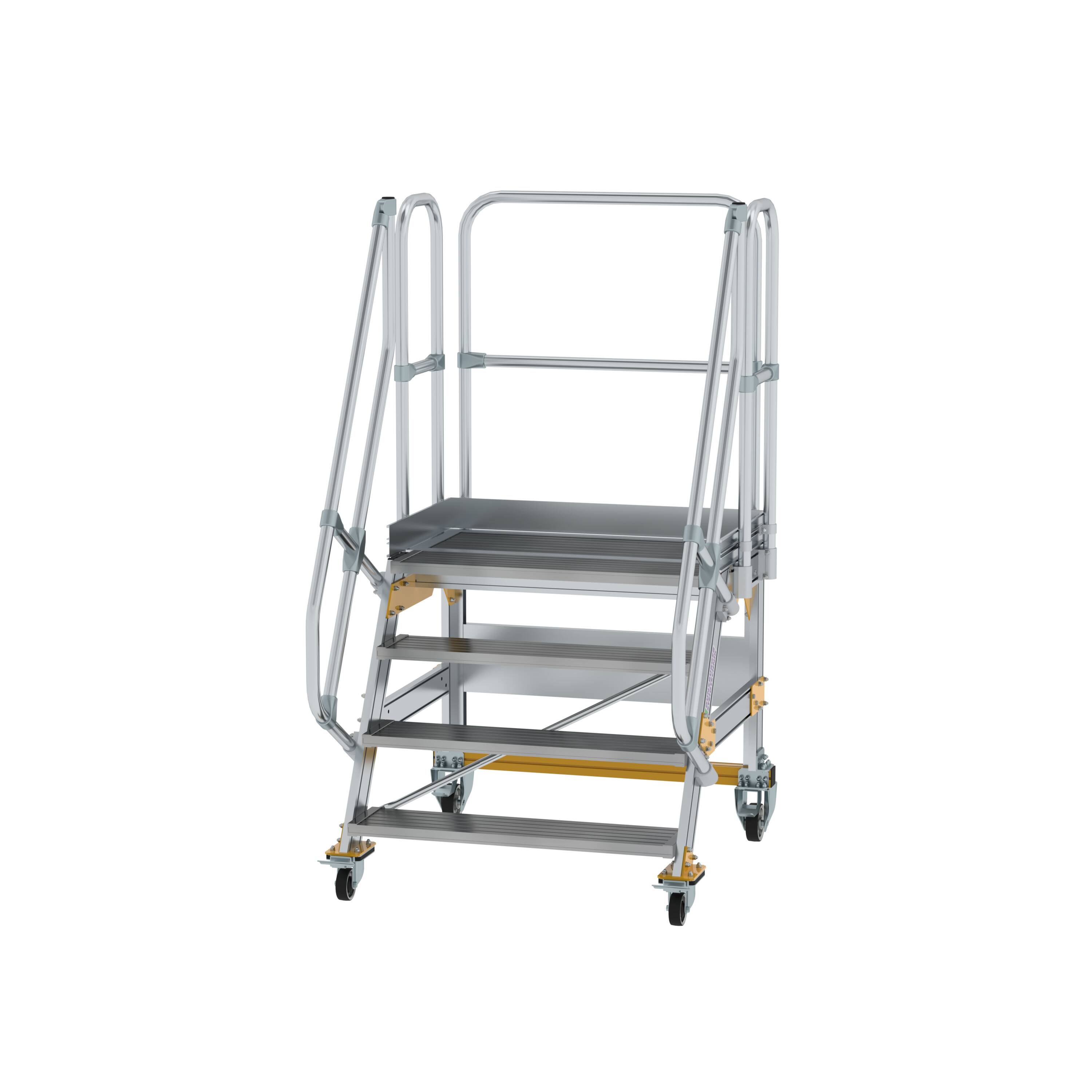 Plattformtreppe fahrbar 60° Stufenbreite 1000 mm 4 Stufen 600744 Plattformtreppe fahrbar 60° Stufenbreite 1000 mm 4 Stufen
