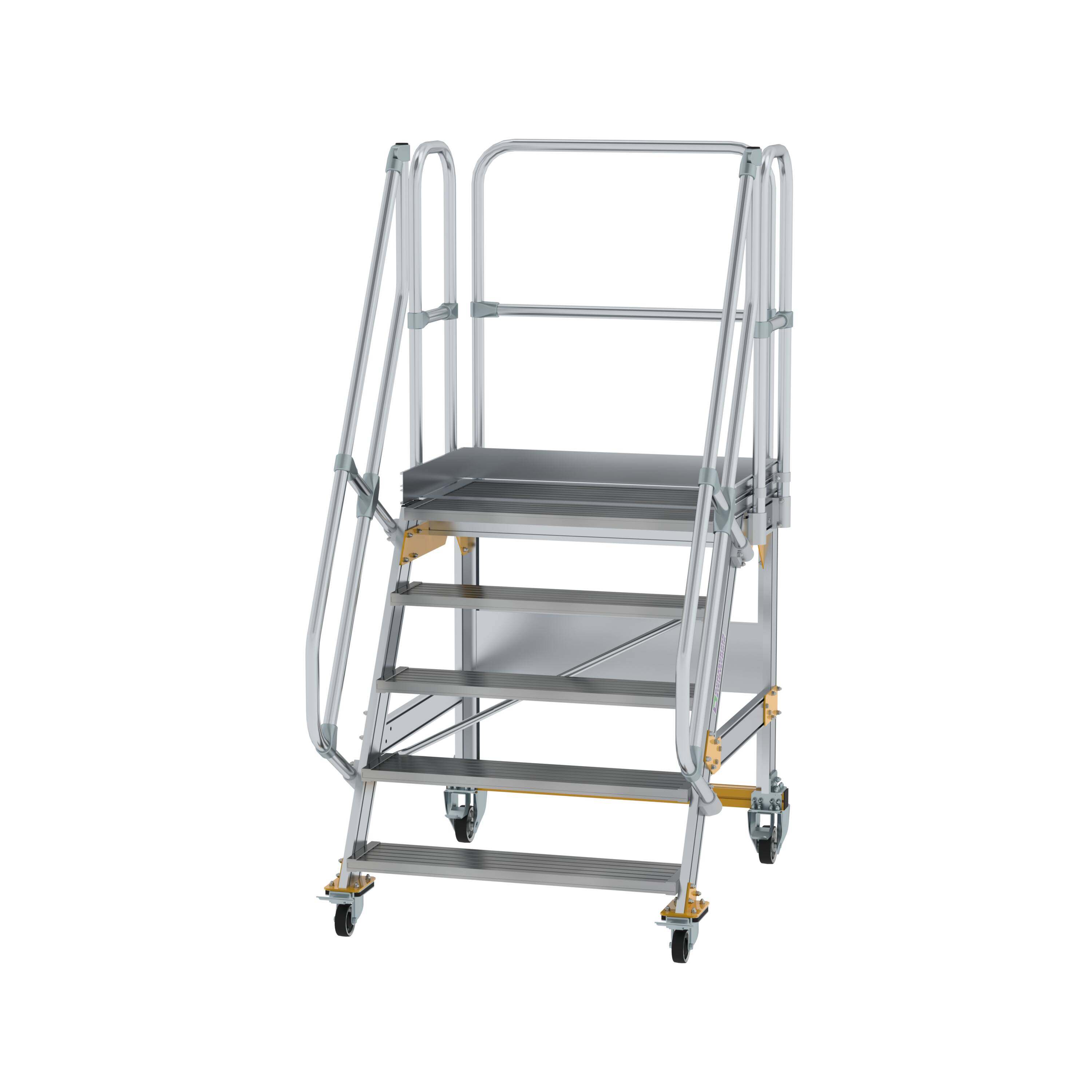 Plattformtreppe fahrbar 60° Stufenbreite 1000 mm 5 Stufen