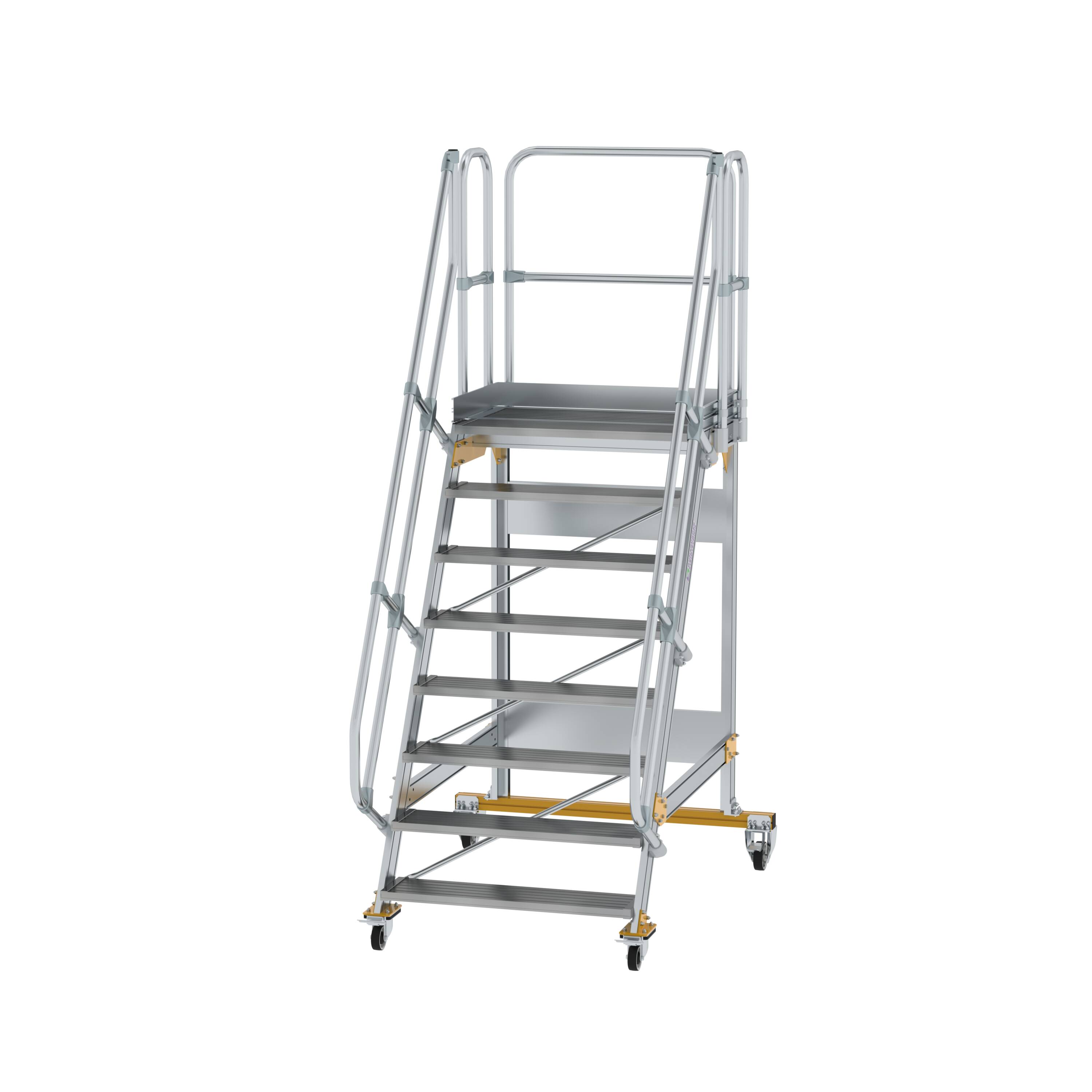 Plattformtreppe fahrbar 60° Stufenbreite 1000 mm 8 Stufen 600748 Plattformtreppe fahrbar 60° Stufenbreite 1000 mm 8 Stufen