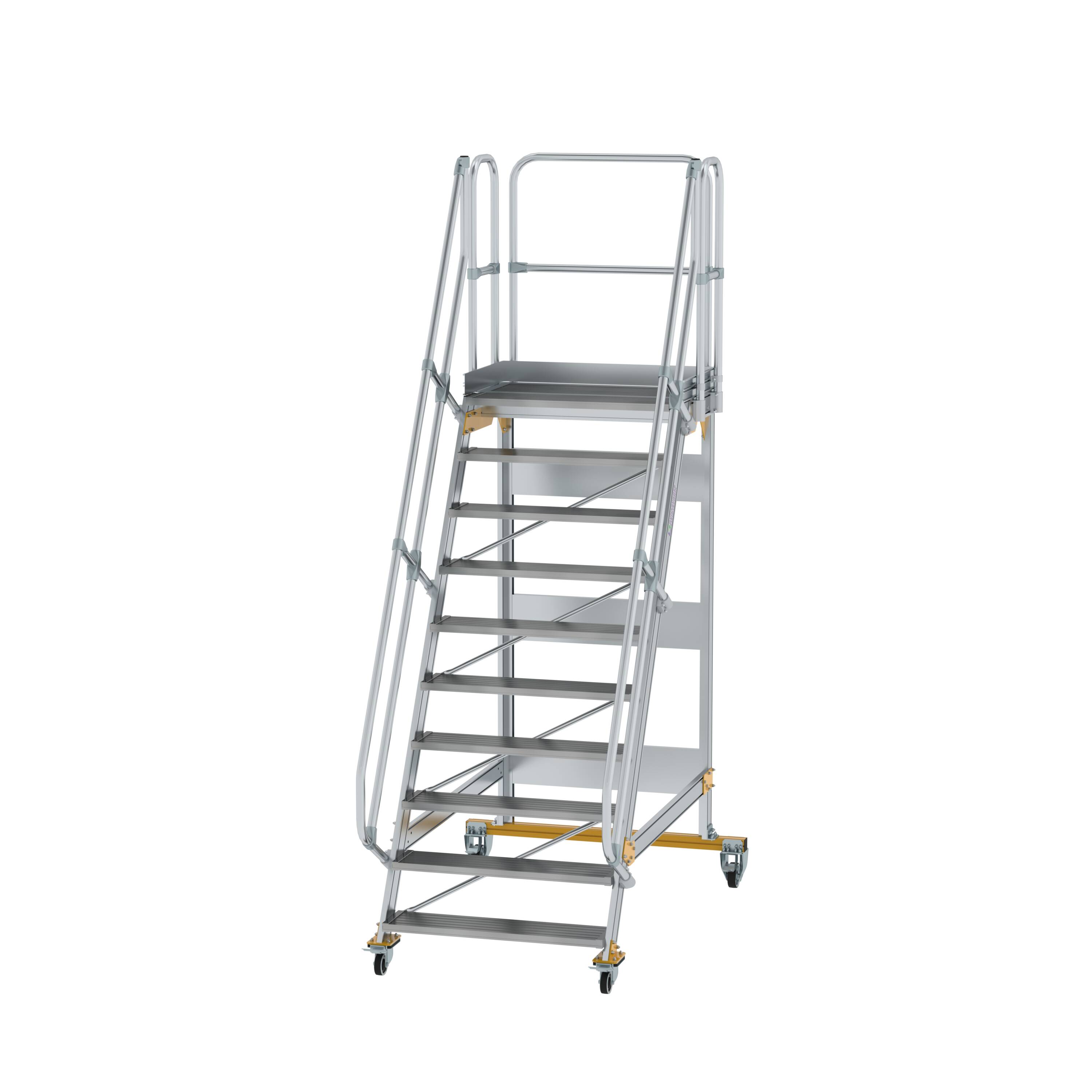 Plattformtreppe fahrbar 60° Stufenbreite 1000 mm 10 Stufen 600750 Plattformtreppe fahrbar 60° Stufenbreite 1000 mm 10 Stufen