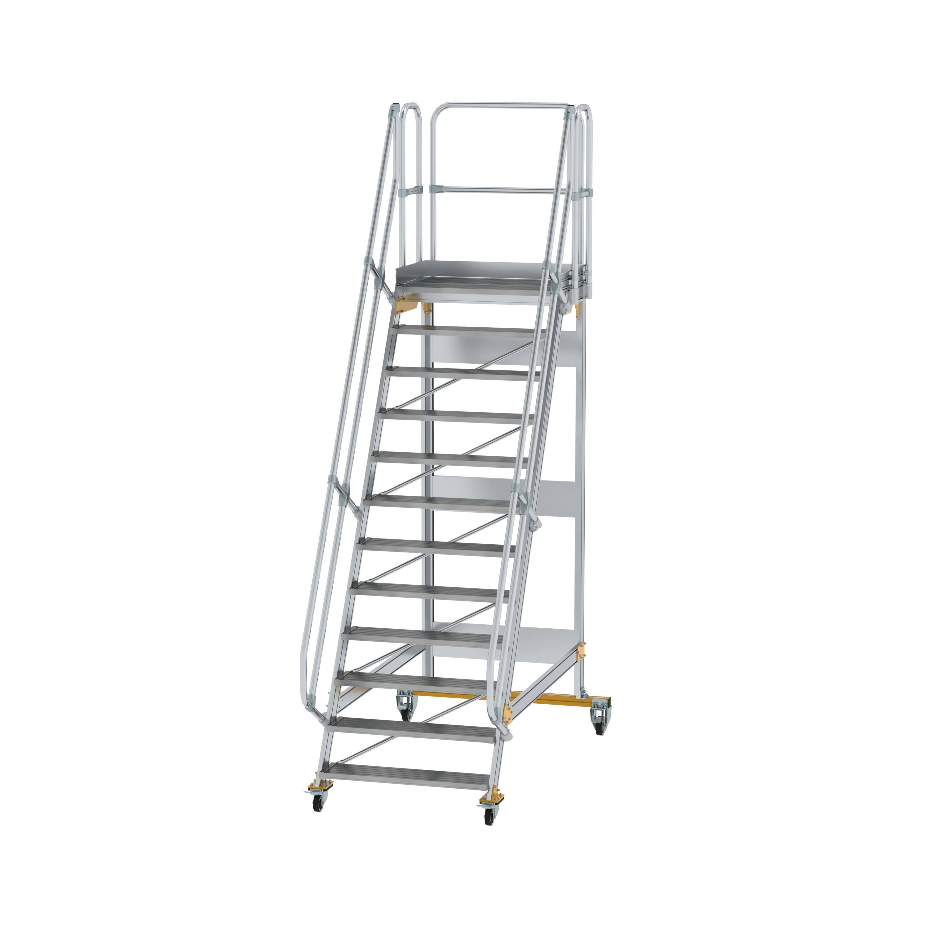 Plattformtreppe fahrbar 60° Stufenbreite 1000 mm 12 Stufen 600752 Plattformtreppe fahrbar 60° Stufenbreite 1000 mm 12 Stufen