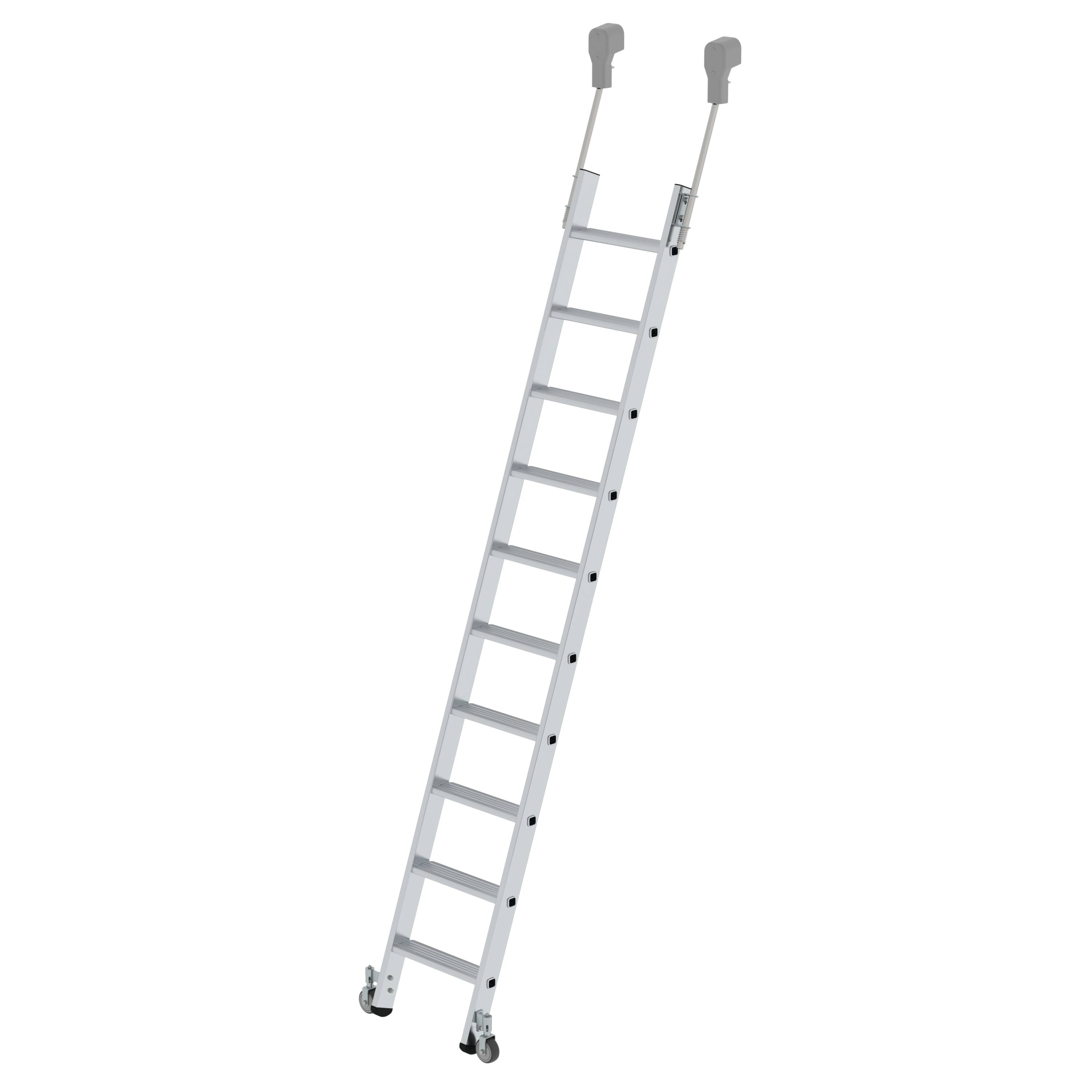 Stufen-Regalleiter fahrbar 10 Stufen