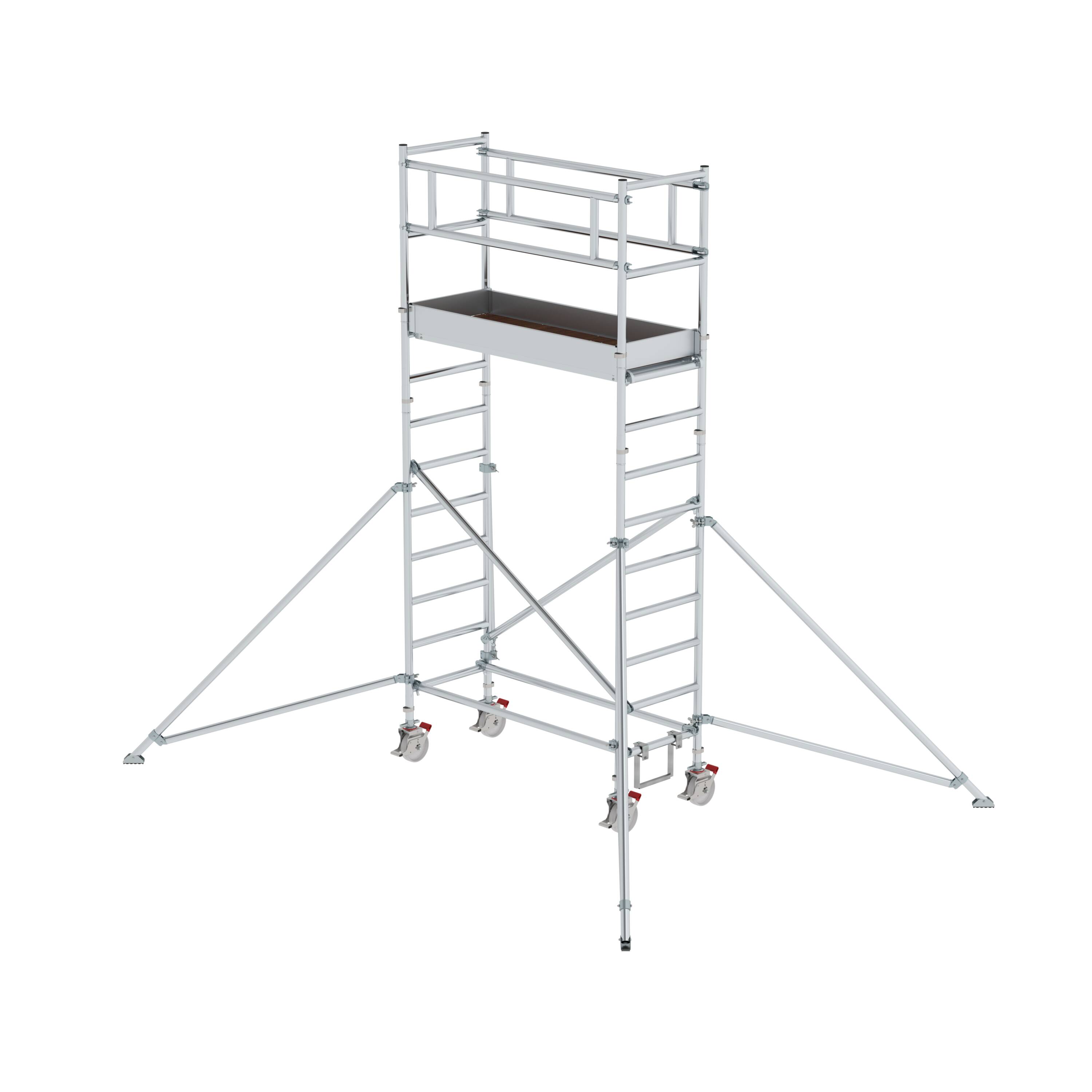 Rollgerüst 0,75 x 1,80 m mit Ausleger Plattformhöhe 3,35 m 154348 Rollgerüst 0,75 x 1,80 m mit Ausleger Plattformhöhe 3,35 m