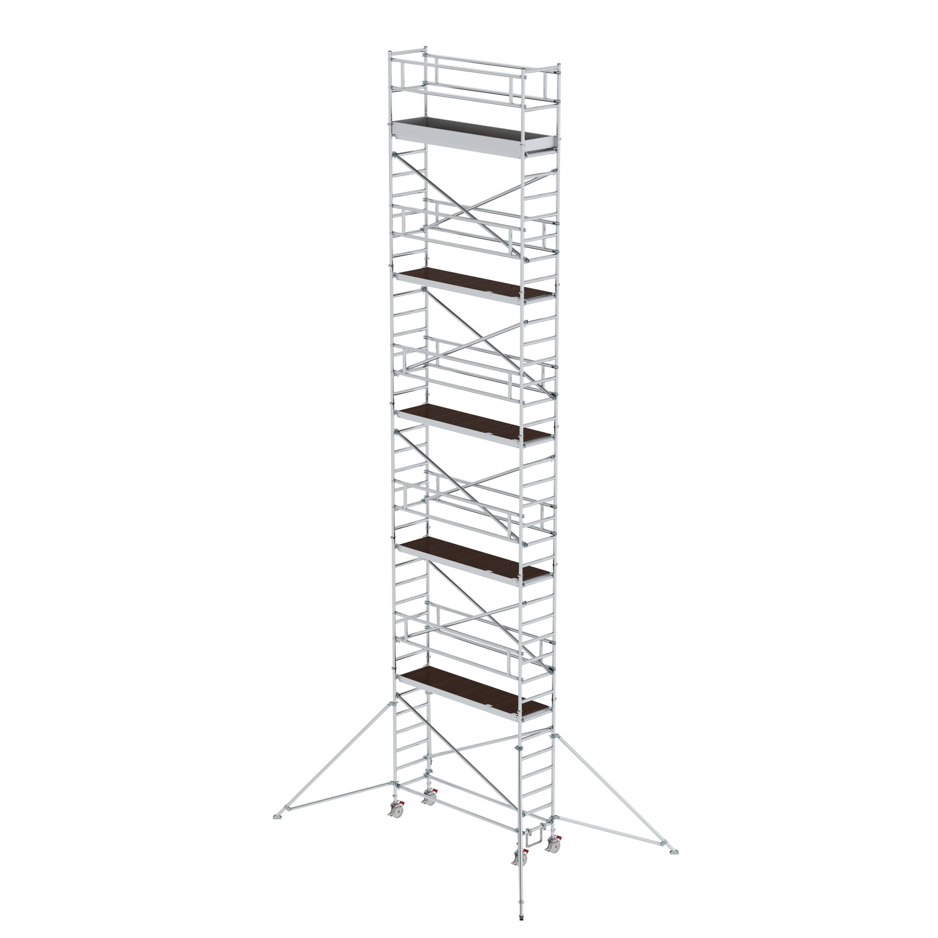 Rollgerüst 0,75 x 2,45 m mit Ausleger Plattformhöhe 10,35 m 155046 Rollgerüst 0,75 x 2,45 m mit Ausleger Plattformhöhe 10,35 m