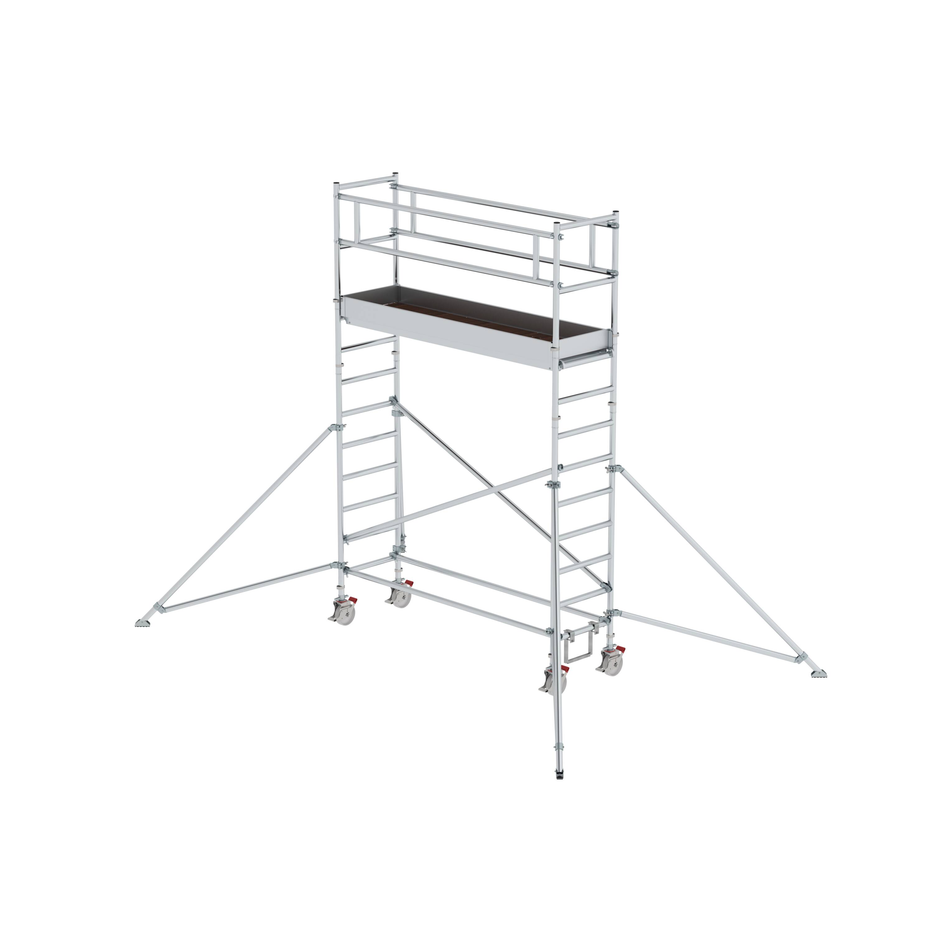 Rollgerüst 0,75 x 2,45 m mit Ausleger Plattformhöhe 3 m 155348 Rollgerüst 0,75 x 2,45 m mit Ausleger Plattformhöhe 3 m