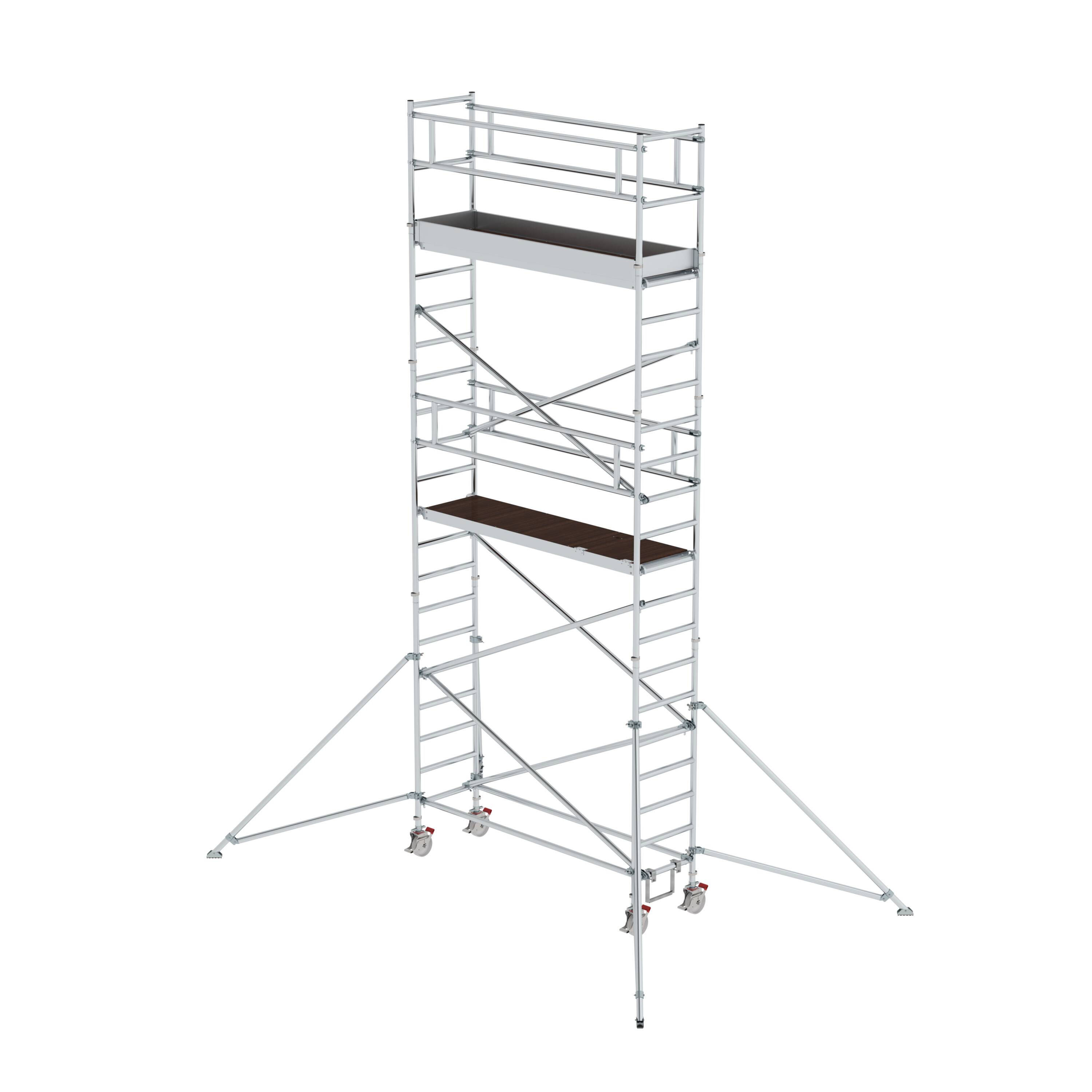 Rollgerüst 0,75 x 2,45 m mit Ausleger Plattformhöhe 5,35 m 155546 Rollgerüst 0,75 x 2,45 m mit Ausleger Plattformhöhe 5,35 m