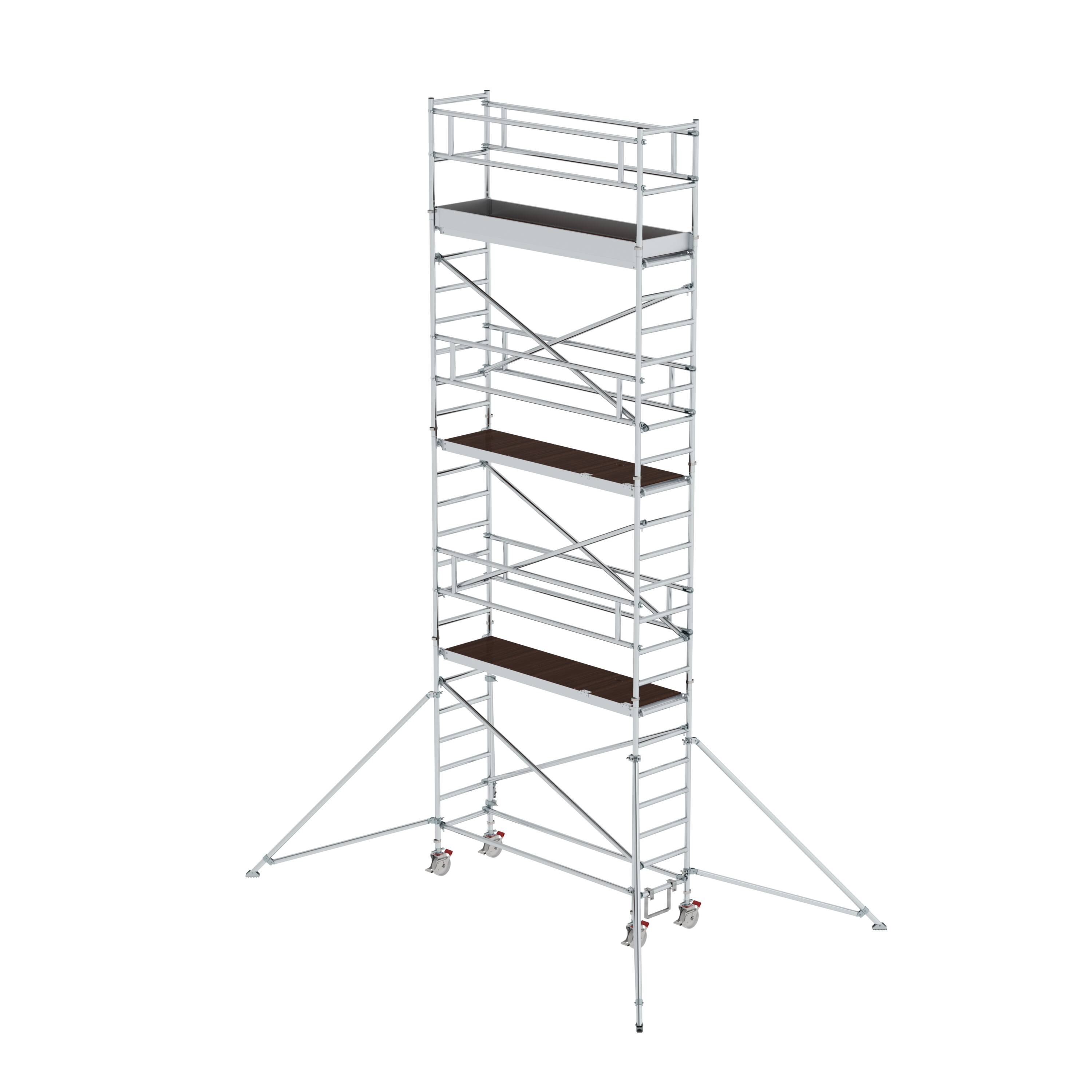 Rollgerüst 0,75 x 2,45 m mit Ausleger Plattformhöhe 6,35 m 155646 Rollgerüst 0,75 x 2,45 m mit Ausleger Plattformhöhe 6,35 m