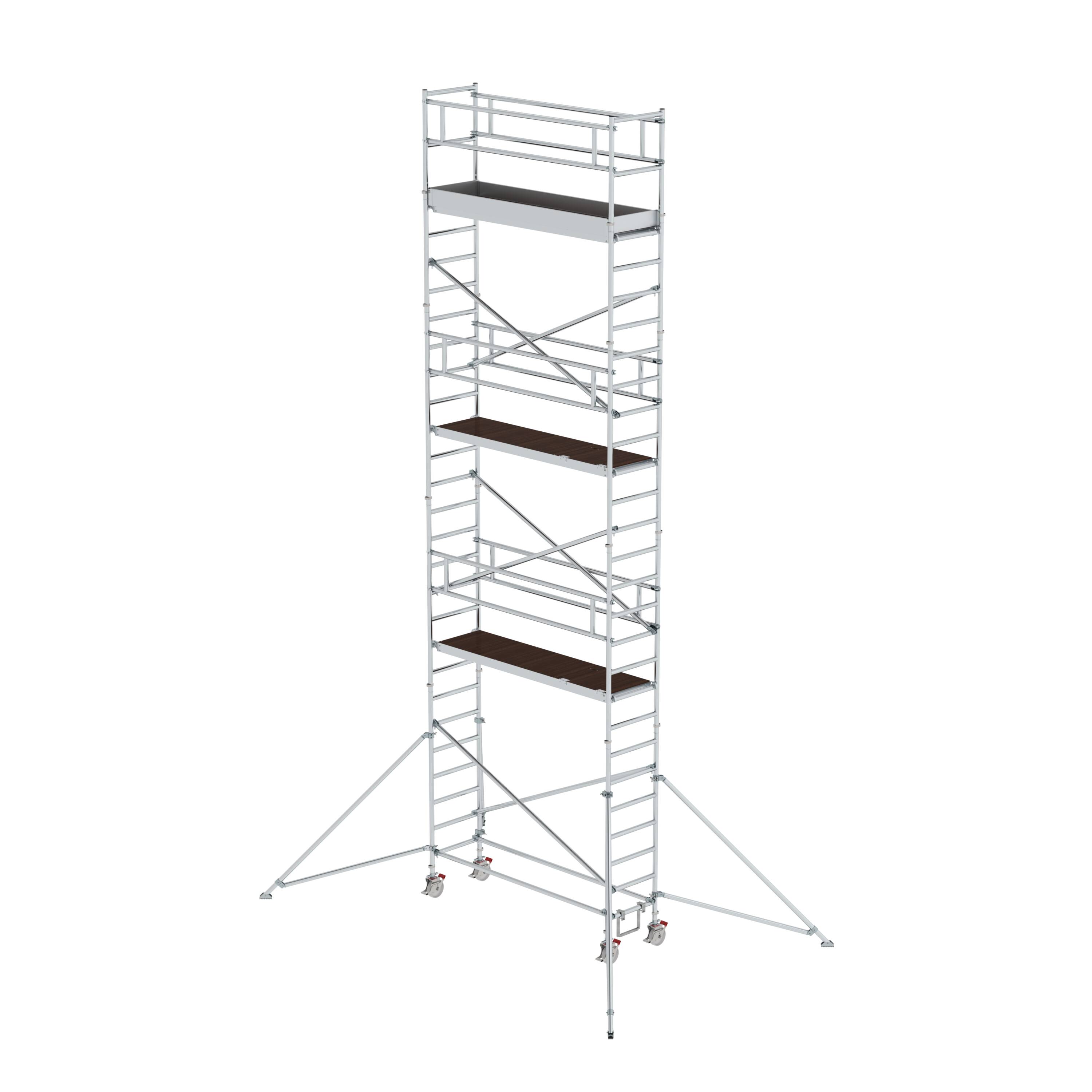 Rollgerüst 0,75 x 2,45 m mit Ausleger Plattformhöhe 7,35 m 155746 Rollgerüst 0,75 x 2,45 m mit Ausleger Plattformhöhe 7,35 m
