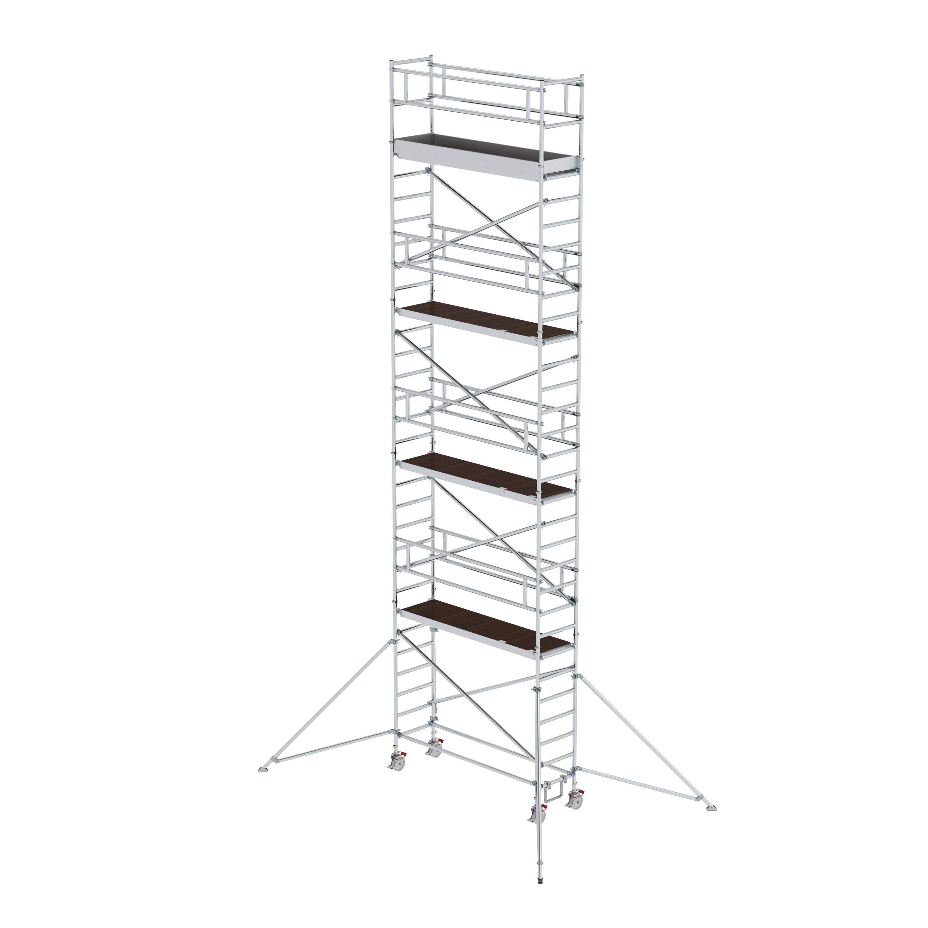 Rollgerüst 0,75 x 2,45 m mit Ausleger Plattformhöhe 8,35 m 155846 Rollgerüst 0,75 x 2,45 m mit Ausleger Plattformhöhe 8,35 m