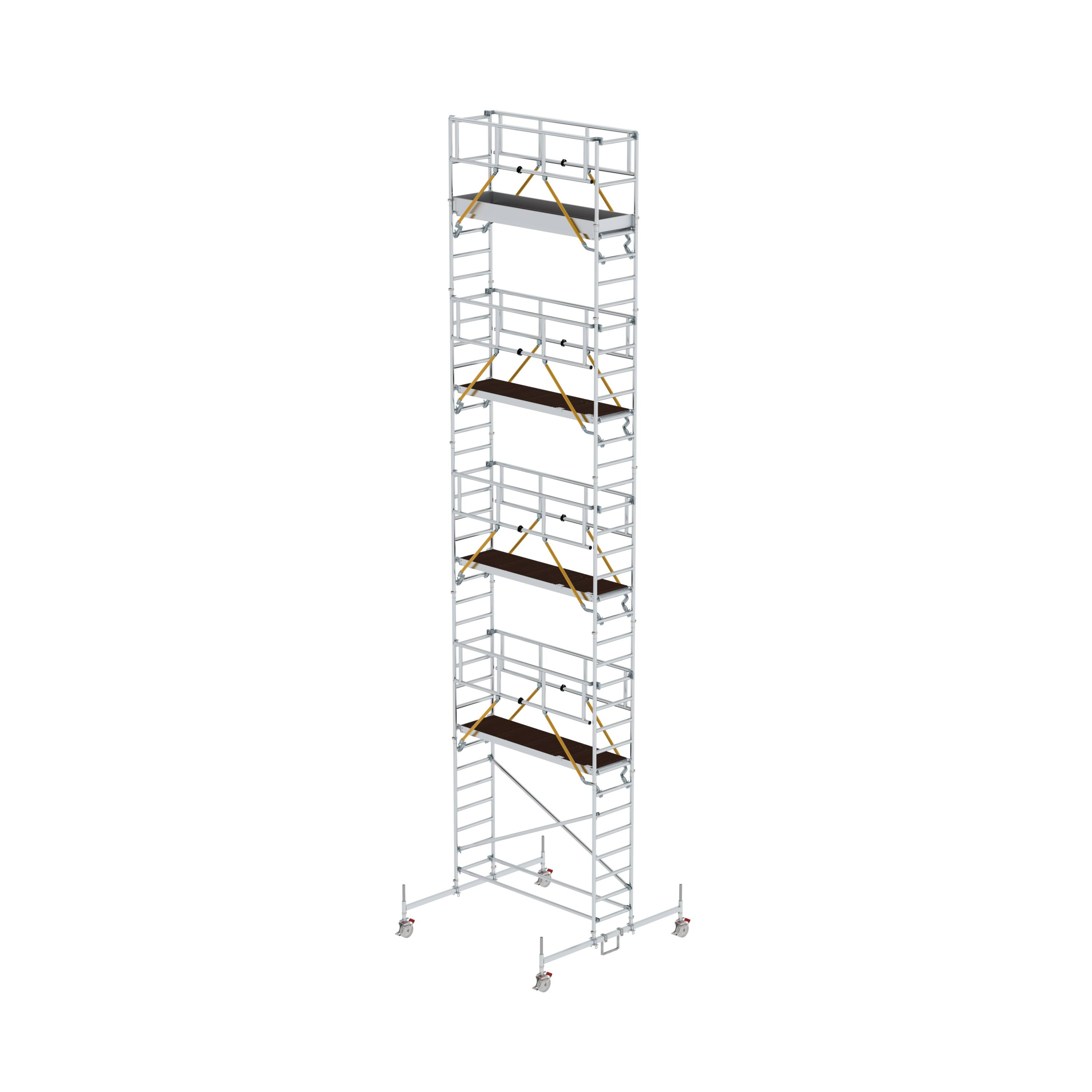 Rollgerüst SG 0,75 x 2,45 m mit Fahrbalken Plattformhöhe 9,70 m 155944 Rollgerüst SG 0,75 x 2,45 m mit Fahrbalken Plattformhöhe 9,70 m