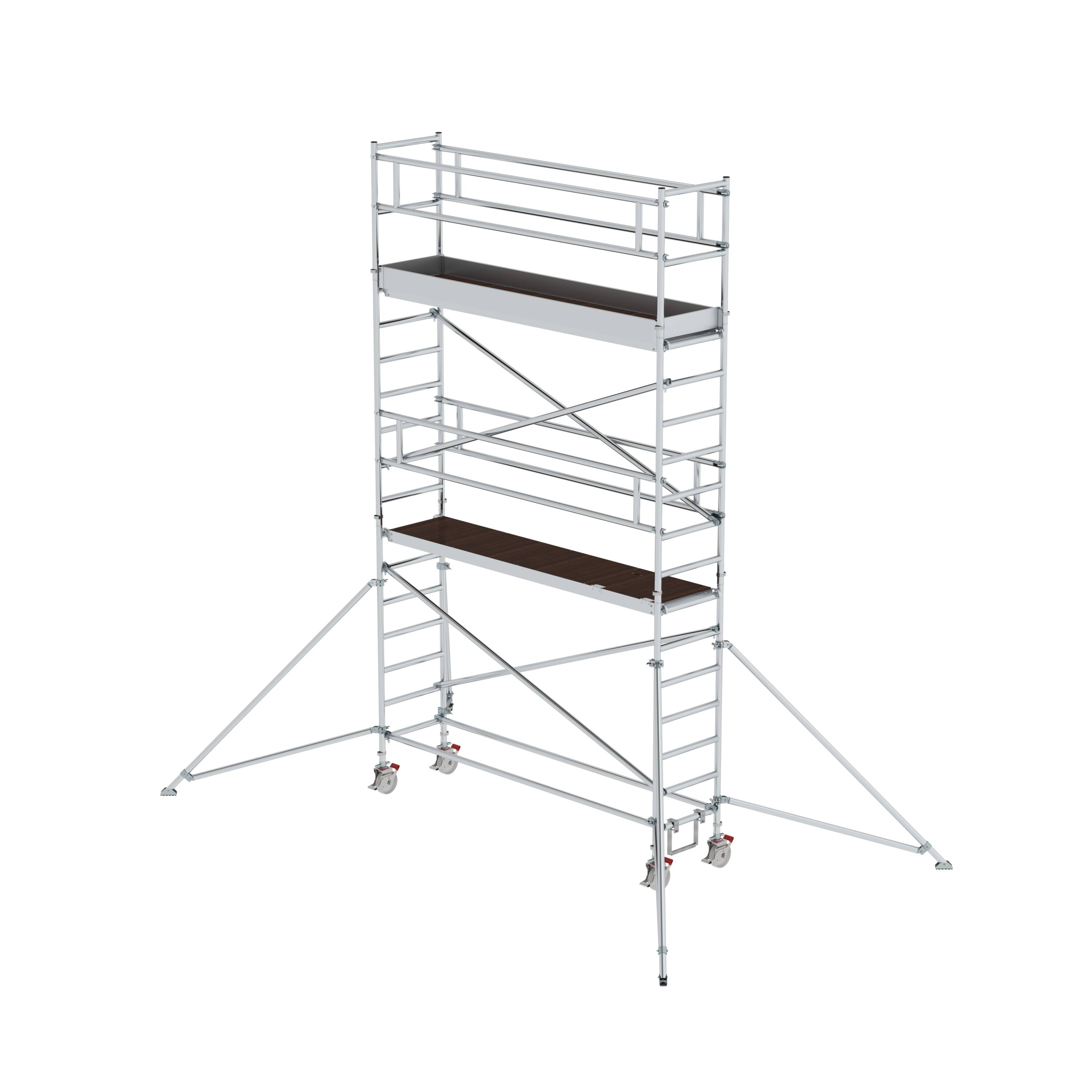 Rollgerüst 0,75 x 3,0 m mit Ausleger Plattformhöhe 4,35 m 156446 Rollgerüst 0,75 x 3,0 m mit Ausleger Plattformhöhe 4,35 m