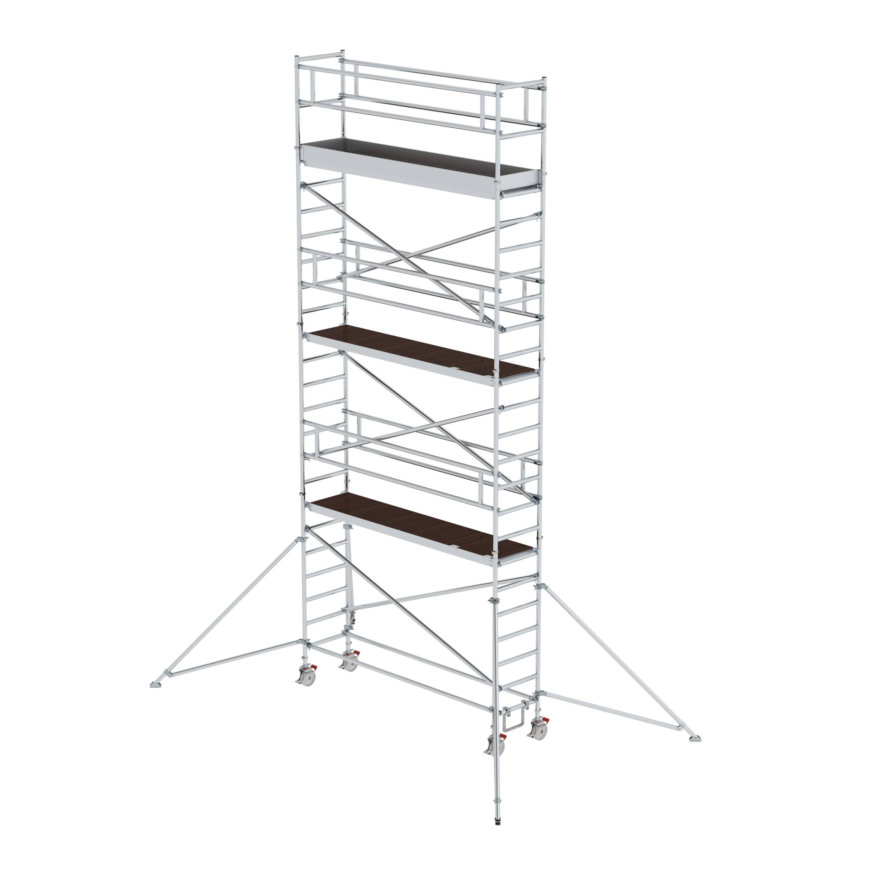 Rollgerüst 0,75 x 3,0 m mit Ausleger Plattformhöhe 6,35 m 156646 Rollgerüst 0,75 x 3,0 m mit Ausleger Plattformhöhe 6,35 m