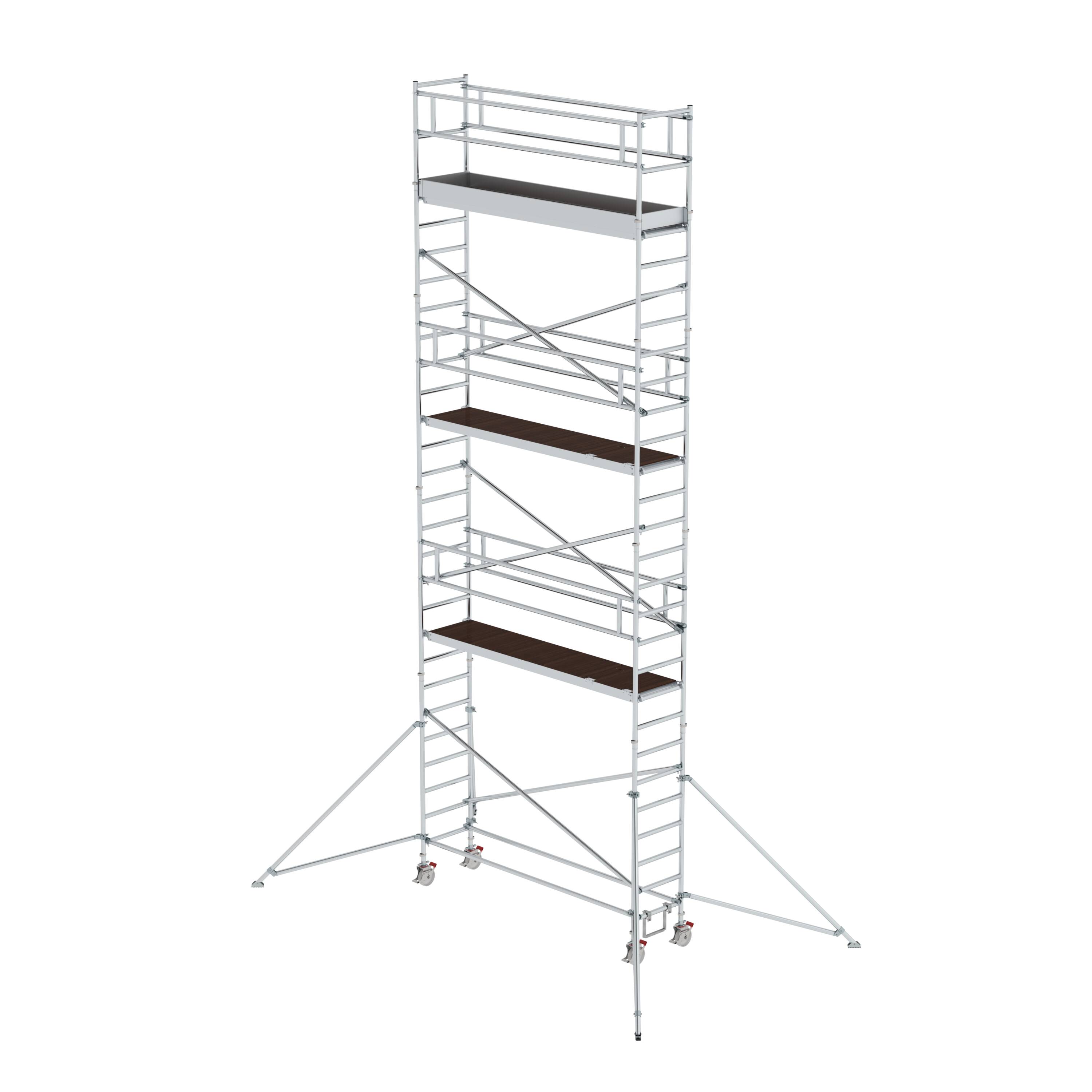 Rollgerüst 0,75 x 3,0 m mit Ausleger Plattformhöhe 7,35 m 156746 Rollgerüst 0,75 x 3,0 m mit Ausleger Plattformhöhe 7,35 m