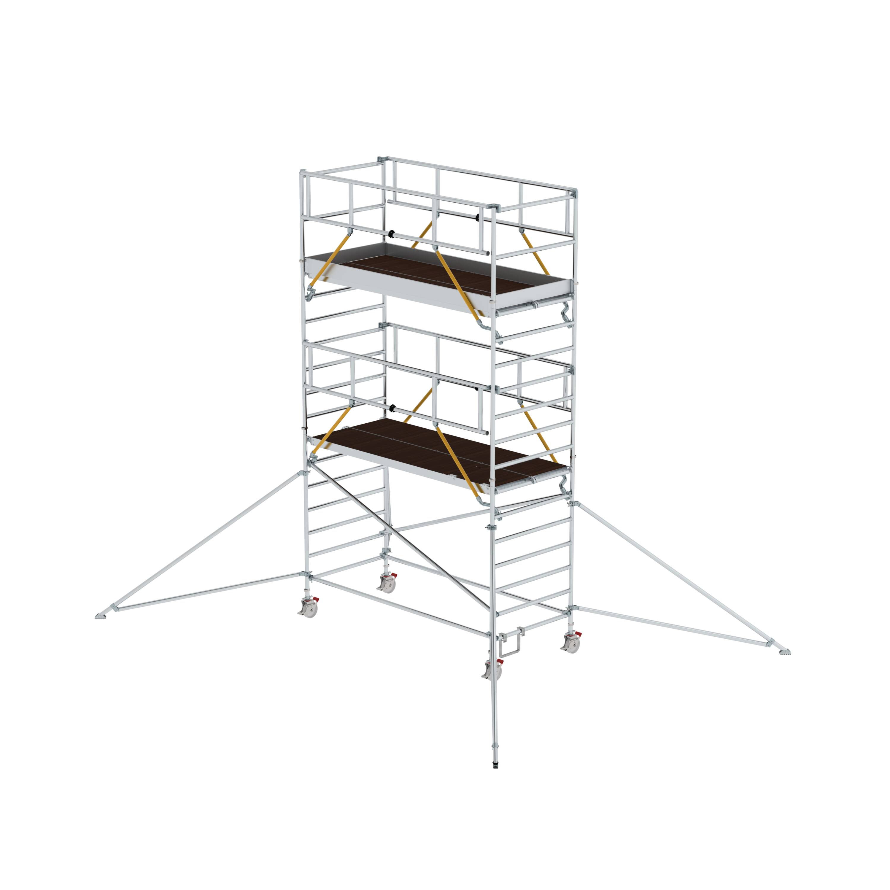 Rollgerüst SG 1,35 x 3,0 m mit Ausleger & Doppel-Plattform Plattformhöhe 4,47 m