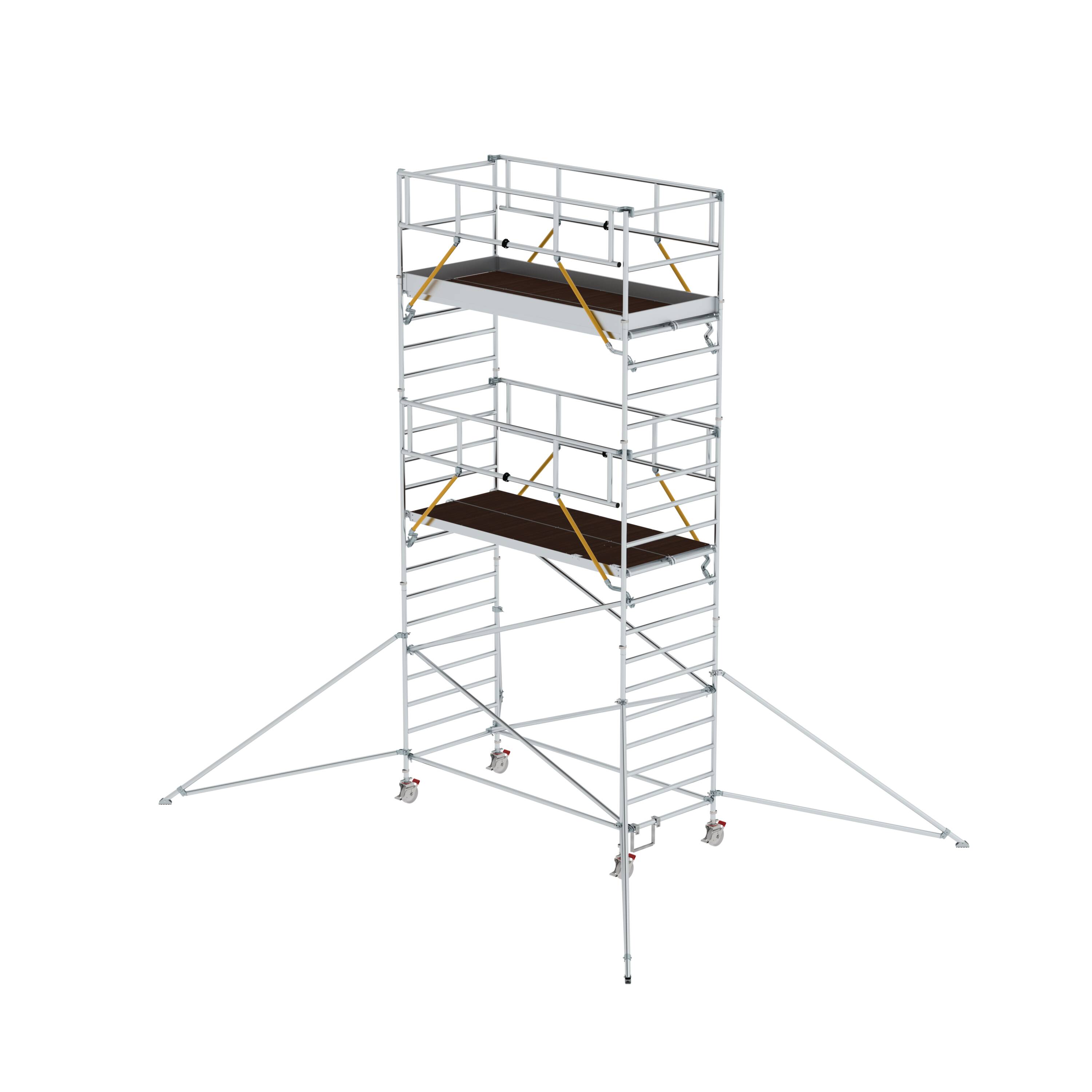 Rollgerüst SG 1,35 x 3,0 m mit Ausleger & Doppel-Plattform Plattformhöhe 5,59 m