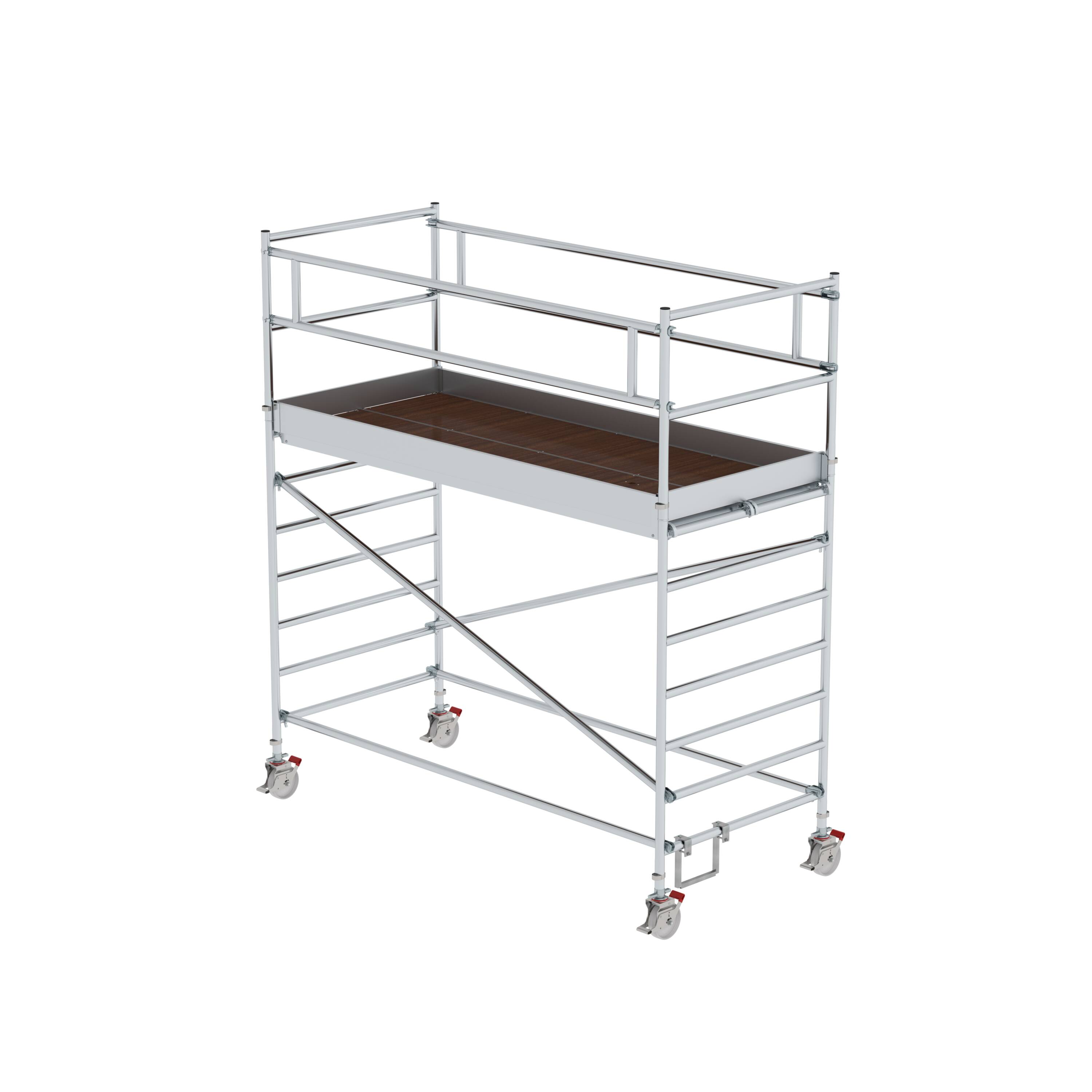 Rollgerüst 1,35 x 3,0 m mit Doppel-Plattform Plattformhöhe 2,35 m 175235 Rollgerüst 1,35 x 3,0 m mit Doppel-Plattform Plattformhöhe 2,35 m