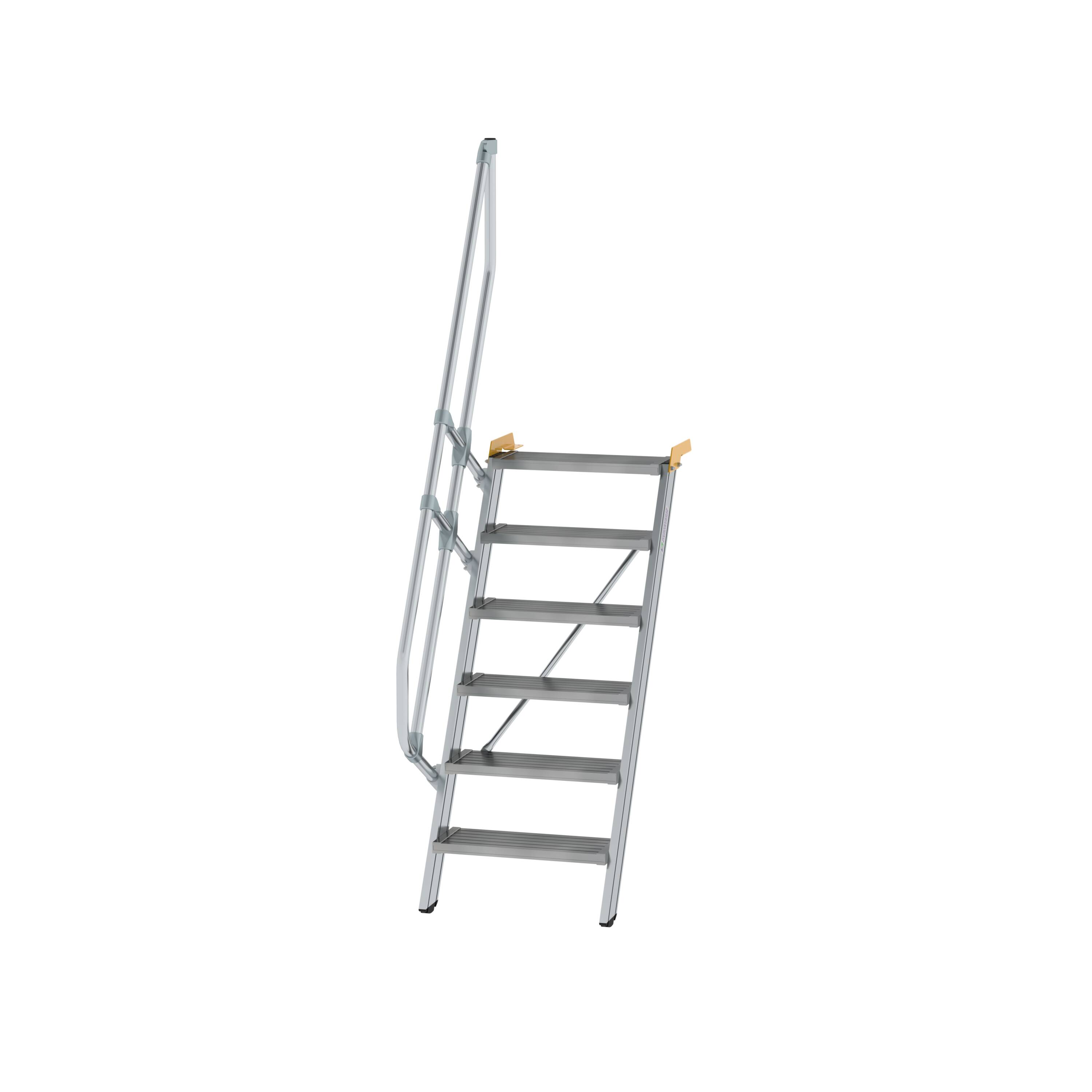Treppe 60° Stufenbreite 600 mm 6 Stufen Aluminium geriffelt 600206 Treppe 60° Stufenbreite 600 mm 6 Stufen Aluminium geriffelt