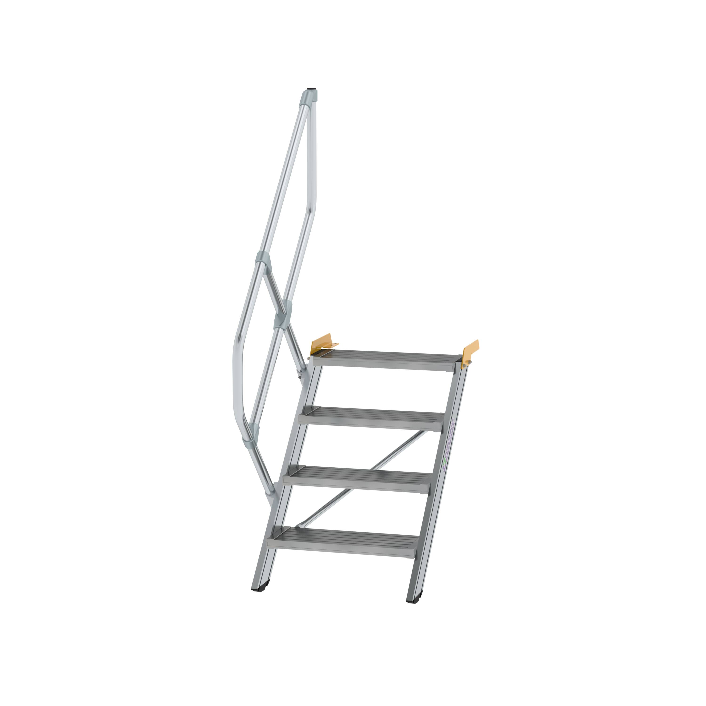 Treppe 45° Stufenbreite 600 mm 4 Stufen Aluminium geriffelt 600244 Treppe 45° Stufenbreite 600 mm 4 Stufen Aluminium geriffelt