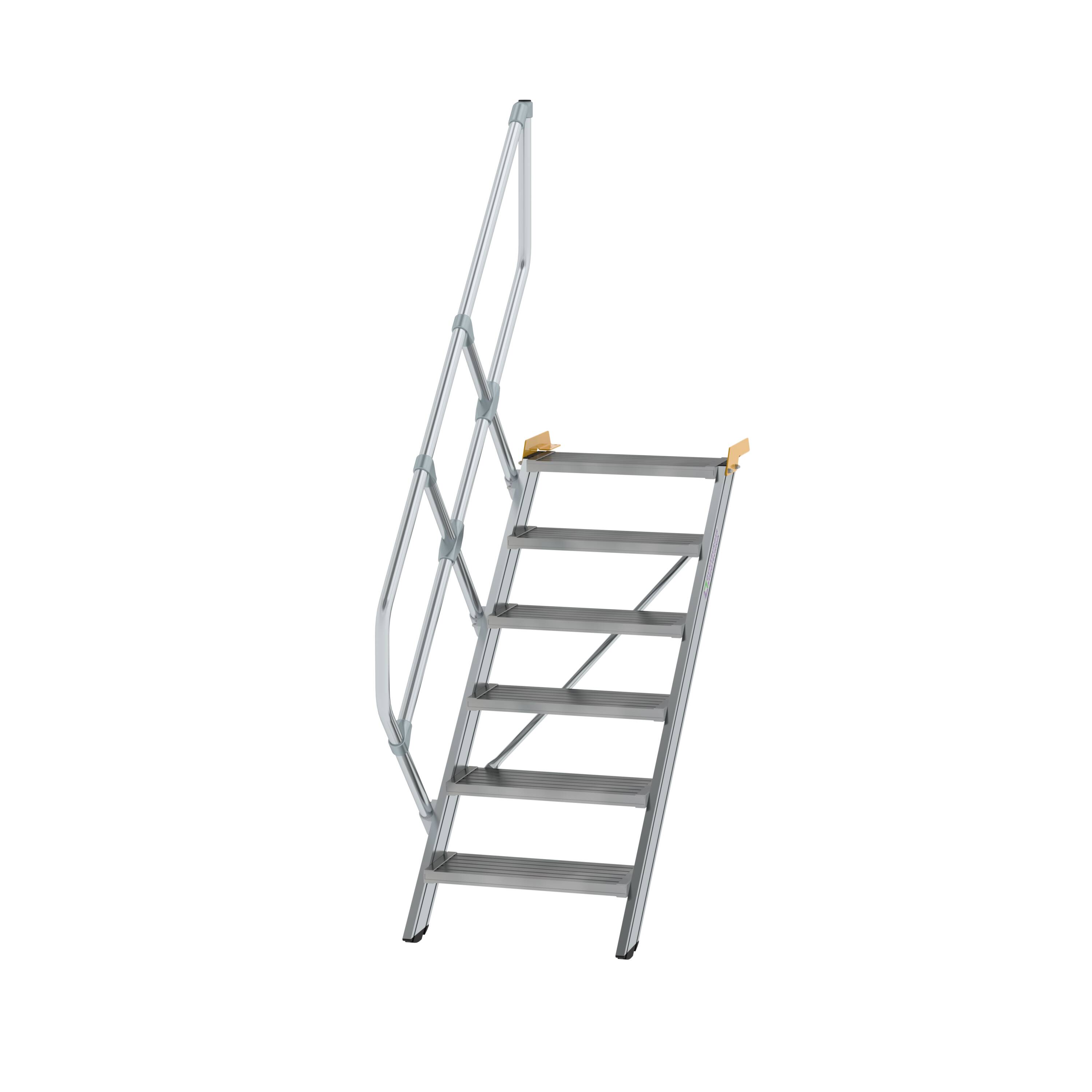Treppe 45° Stufenbreite 600 mm 6 Stufen Aluminium geriffelt 600246 Treppe 45° Stufenbreite 600 mm 6 Stufen Aluminium geriffelt
